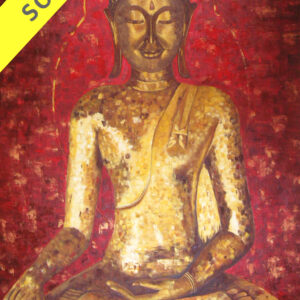 Gold Buddha on Red